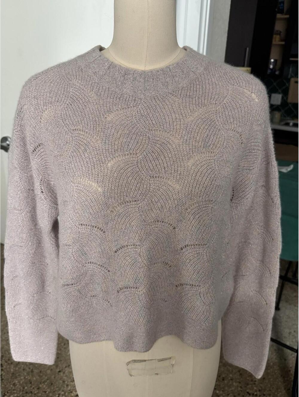 Brodie Light Pink Cashmere Sweater Sz M - Picture 2 of 10